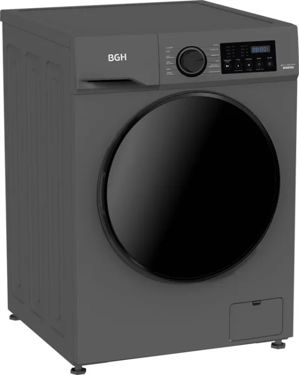 Lavarropas Bgh 8kg Inverter Gris