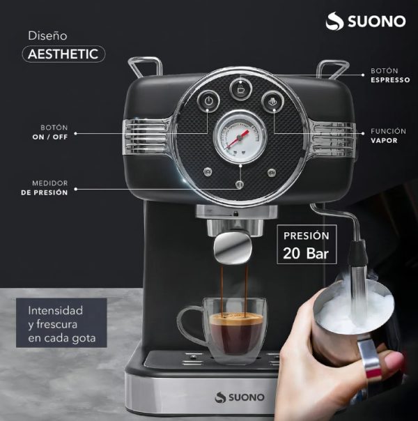 CAFETERA ESPRESSO VINT. 1.5L SUONO - Imagen 2