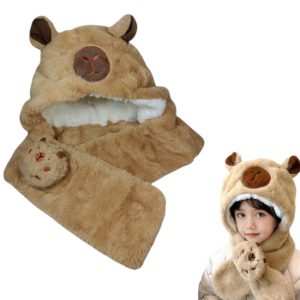 GORRO BUFANDA CAPYBARA PELUCHE HT8514