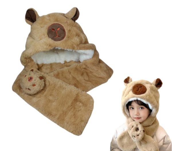 GORRO BUFANDA CAPYBARA PELUCHE HT8514