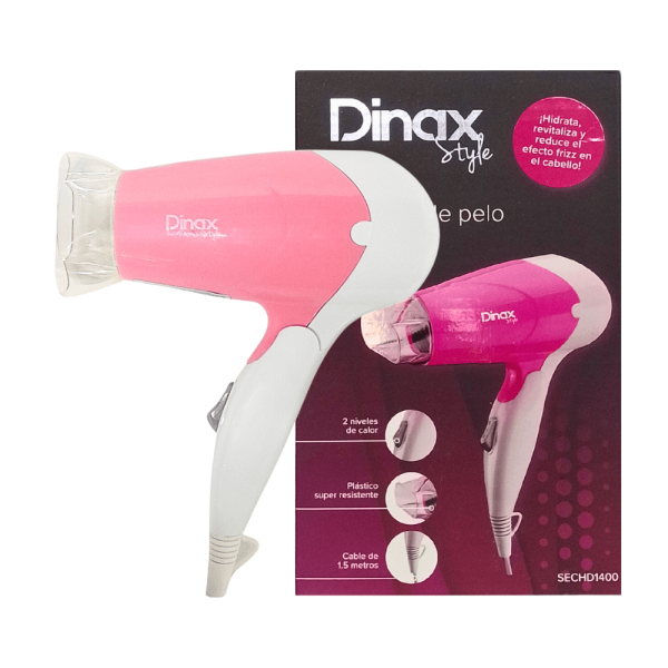 SECADOR DE PELO PLEGABLE 1400W DINAX - Imagen 4
