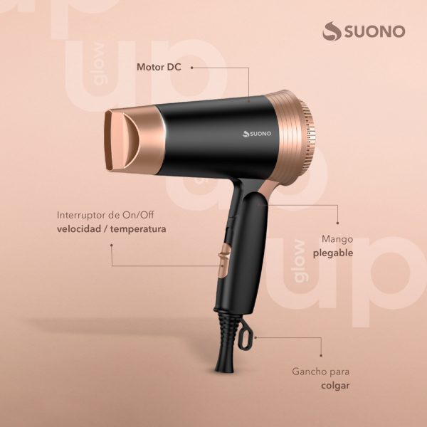 SECADOR DE PELO PLEGABLE SUONO - Imagen 2