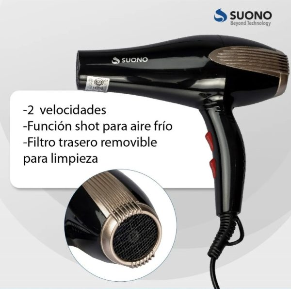 SECADOR DE PELO SUONO 1600w - Imagen 2