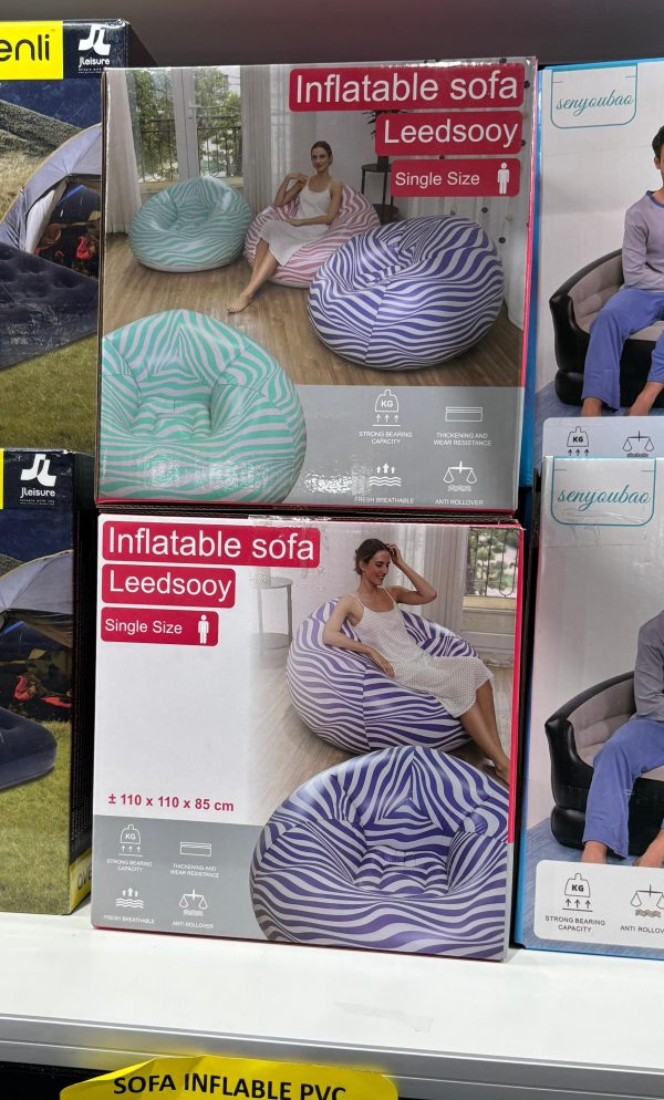 SOFA INFLABLE PVC RAYADO DINAX INF02