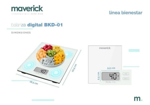 Balanza de Cocina Maverick BKD01 - Imagen 2