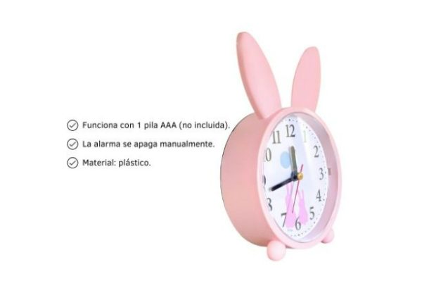 RELOJ DESPERTADOR CON OREJITAS SM064 - Imagen 2