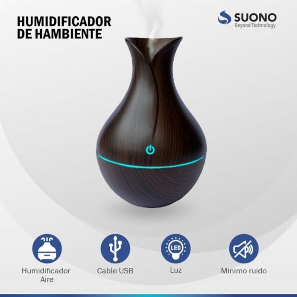 HUMIFICADOR 036 CON LUZ MADERA SUONO - Imagen 2