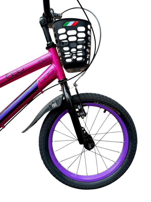 BICICLETA R16- RETRO C/CANASTO fucsia - Imagen 3