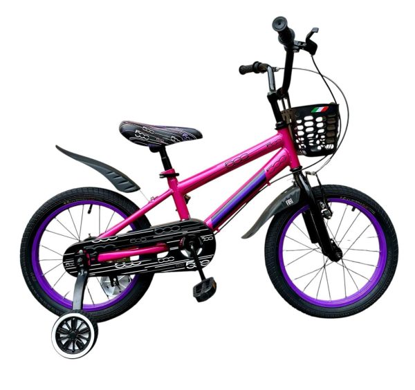 BICICLETA R16- RETRO C/CANASTO fucsia