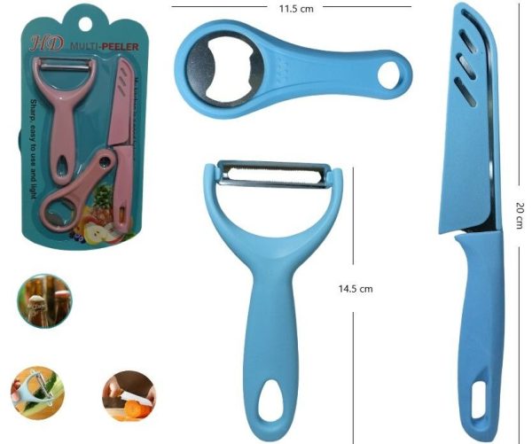 SET 3 PCS PELA PAPA + CUCHILLOS P517-07