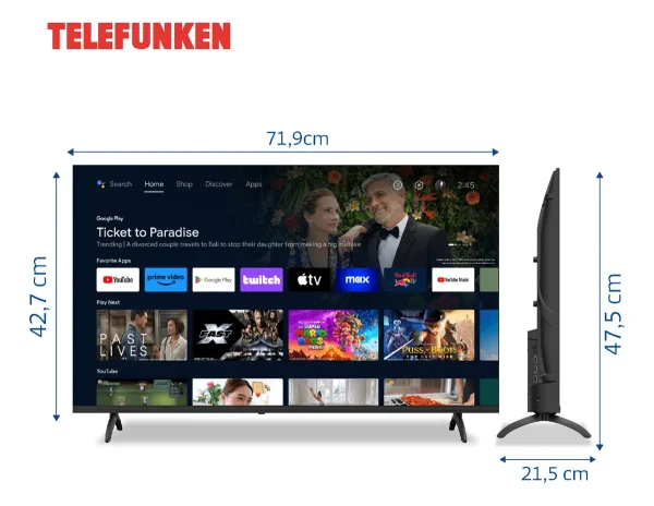 SMART TV 32" TELEFUNKEN TK3225S5A - Imagen 2