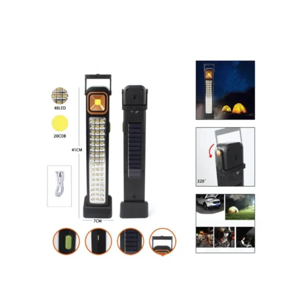 LUZ DE EMERGENCIA SOLAR 48LED ORYX 0809 - Imagen 2