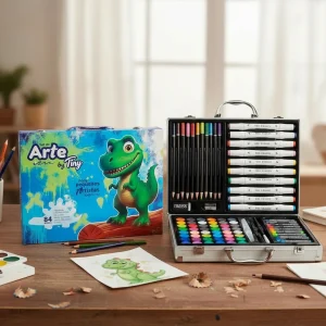 SET DE ARTE DINOSAURIO VALIJA 84 PCS 56571